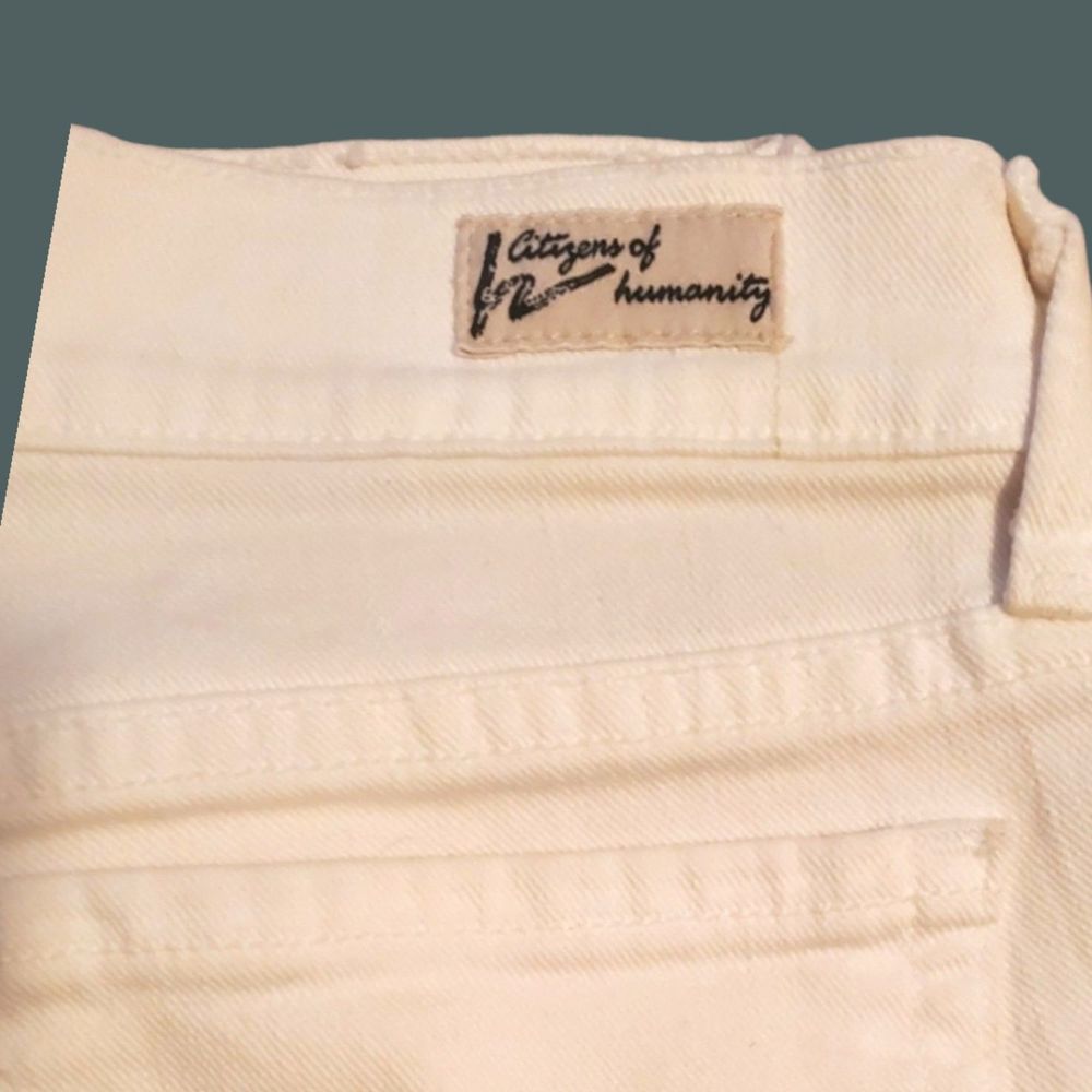 Citizens of Humanity by Jerome Dahan White Straight Leg Jeans